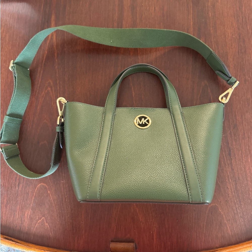 Brand new Michael Kors Green Crossbody Bag with Gold Hardware